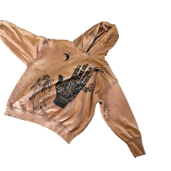 Urban Outfitters Palm Reading Hoodie Tan Size Small - Picture 6 of 6
